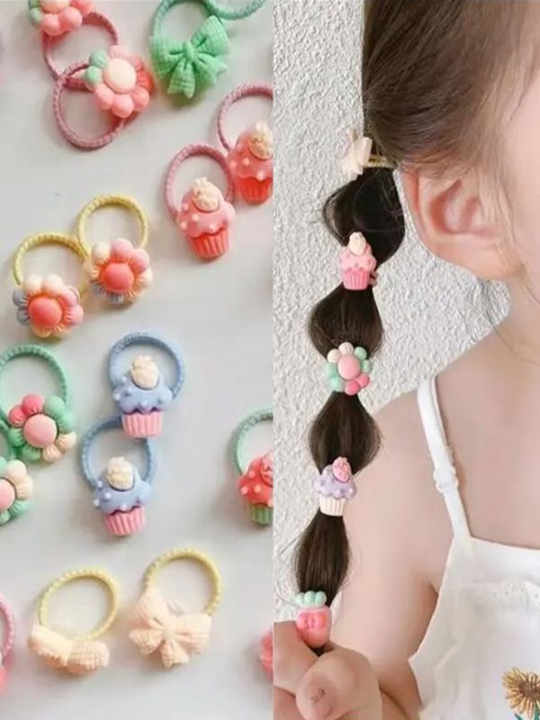 Kit de 30 Moñitas con Motivos de Flores Pastelitos y Moños