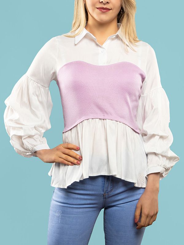 Camisa con top strapless 37555