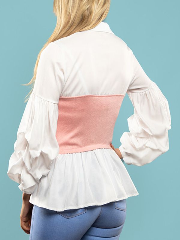 Camisa con top strapless 37555