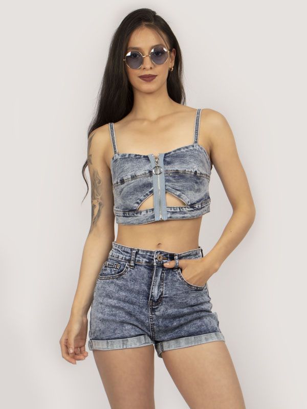Shorts en Jean Jasper Rolled Up Style 6537
