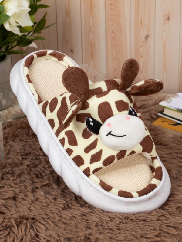 Pantuflas con Jirafas Kawaii de Peluche R149-15W