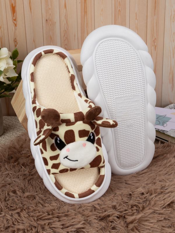 Pantuflas con Jirafas Kawaii de Peluche R149-15W