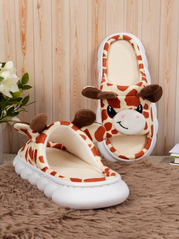 Pantuflas con Jirafas Kawaii de Peluche R149-15W