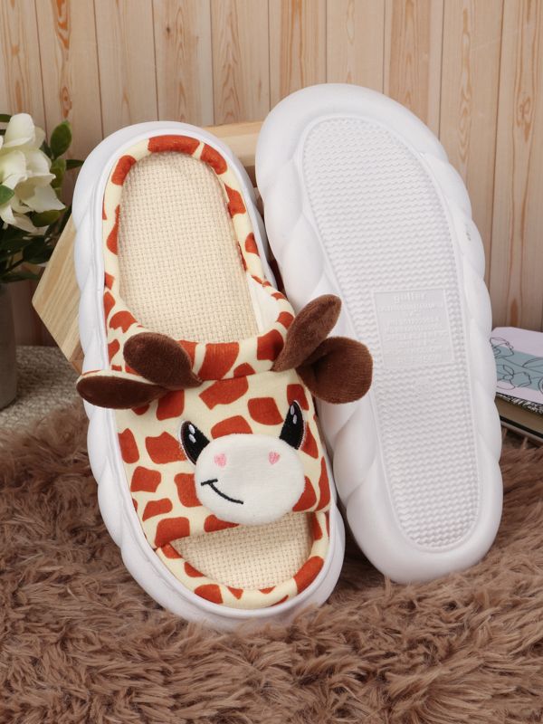 Pantuflas con Jirafas Kawaii de Peluche R149-15W