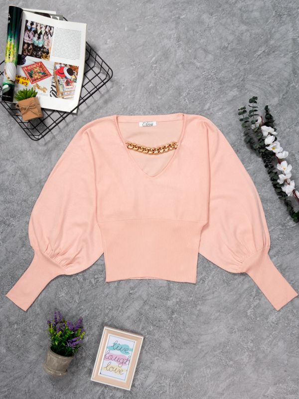Buzo CropTop con Cadena y Mangas tipo Murciélago 50800