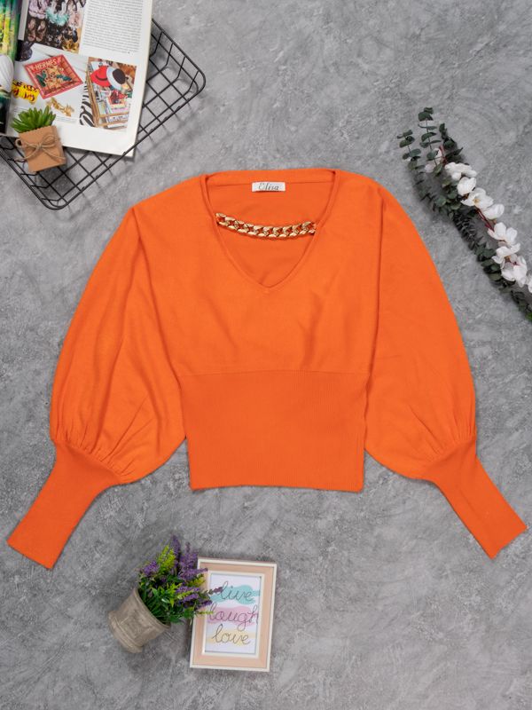 Buzo CropTop con Cadena y Mangas tipo Murciélago 50800