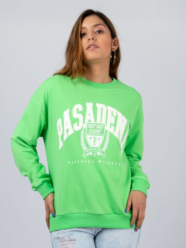 Buzo de Cuello redondo Estampado estilo Jersey 1021