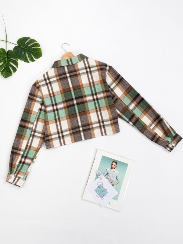Camisa leñadora corta para mujer 39256