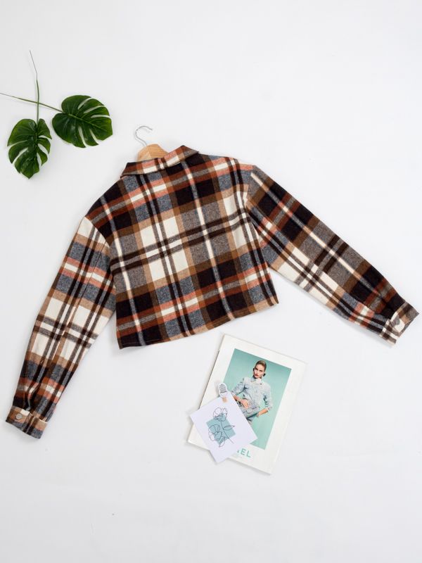 Camisa leñadora corta para mujer 39256