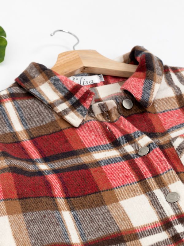 Camisa leñadora corta para mujer 39256