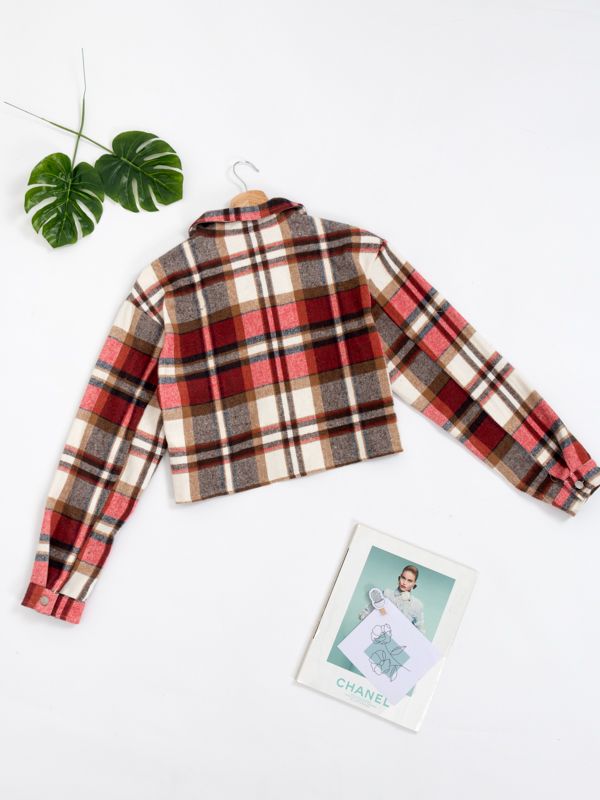 Camisa leñadora corta para mujer 39256