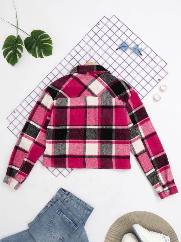 Camisa corta para mujer estilo leñadora 39255