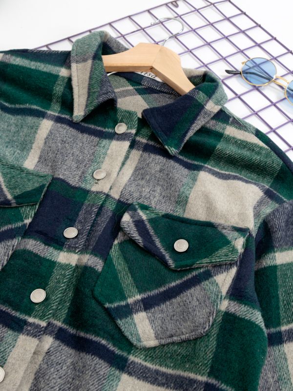 Camisa corta para mujer estilo leñadora 39255