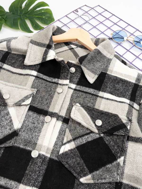 Camisa corta para mujer estilo leñadora 39255
