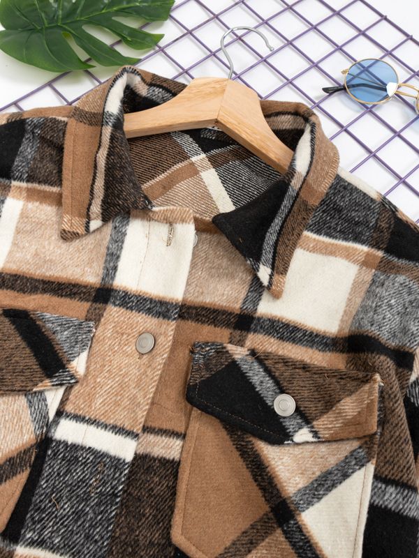 Camisa corta para mujer estilo leñadora 39255