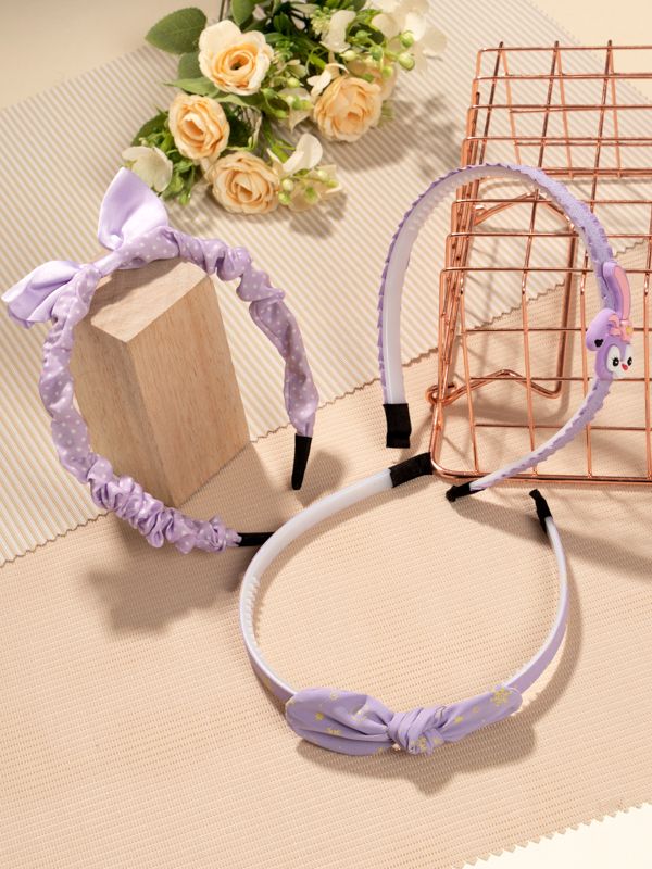 Paquete de Diademas Lila con Diseño de Conejitos 03
