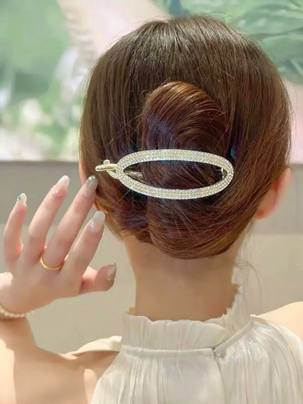 Hebilla para Cabello Dorada con imitación de Diamantes HB