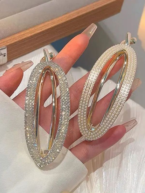 Hebilla para Cabello Dorada con imitación de Diamantes HB