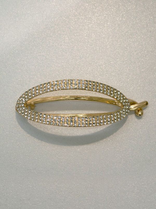 Hebilla para Cabello Dorada con imitación de Diamantes HB