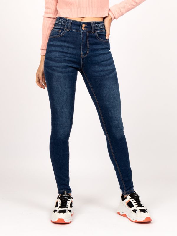 Jean ajustado Decorative Braided Belt 5699