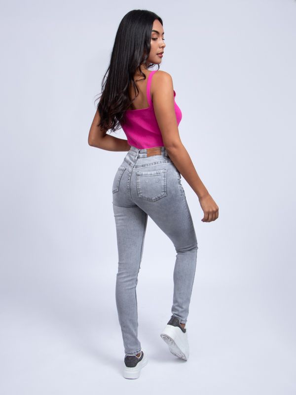Jeans new arrivals grises rotos