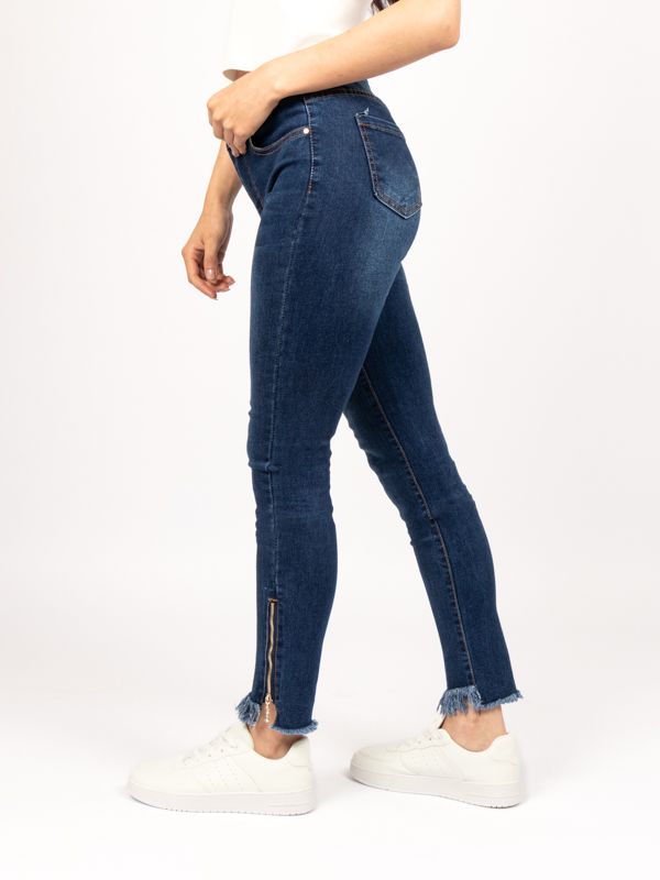 Jean Fringes Skinny Style para Mujer 5559