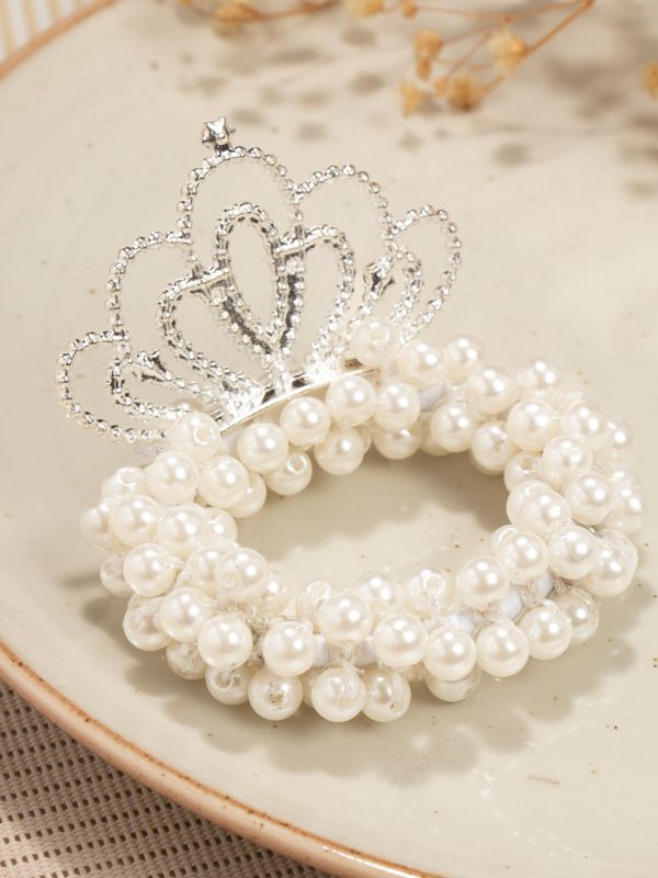 Moñita de Perlas en Forma de Corona