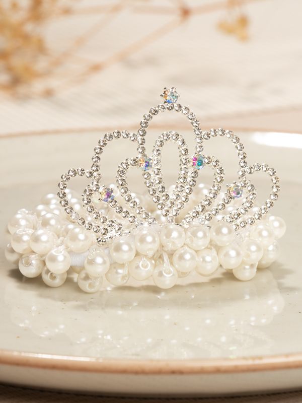 Moñita de Perlas en Forma de Corona