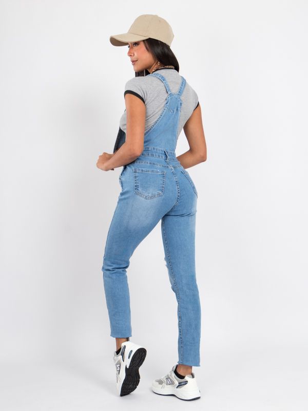 Overol en Jean para mujer semi ajustado 3102
