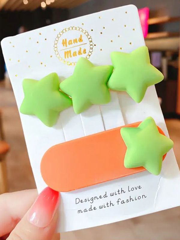 Set de 10 Pinzas de Cabello con Diseño de Estrella