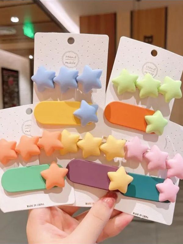 Set de 10 Pinzas de Cabello con Diseño de Estrella