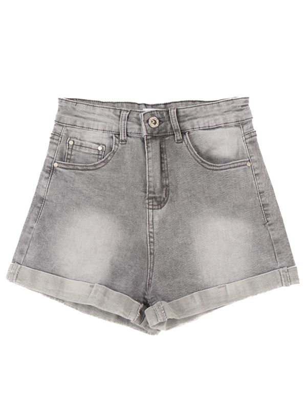 Shorts en Jean Gris Rolled Up Style 5640