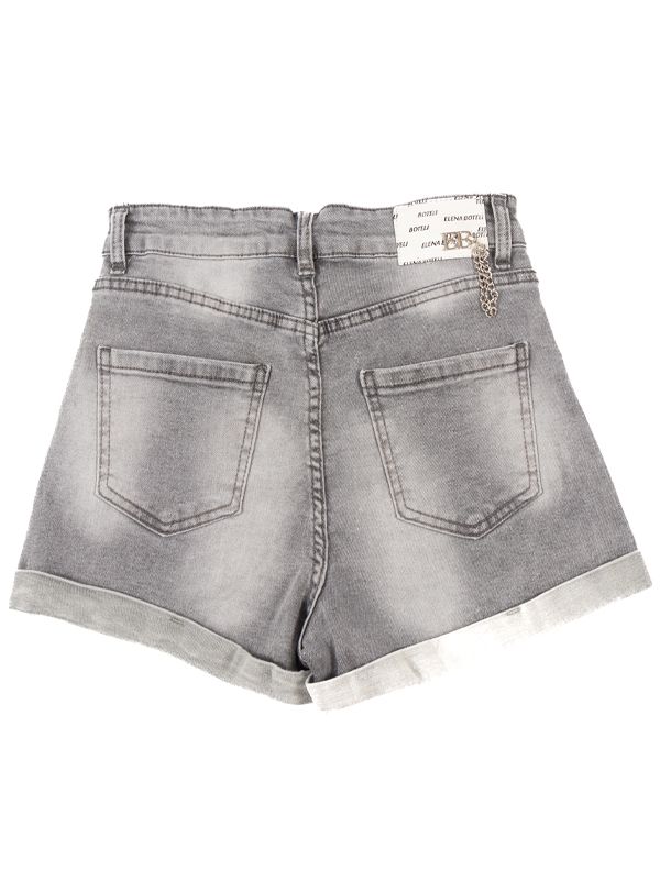 Shorts en Jean Gris Rolled Up Style 5640