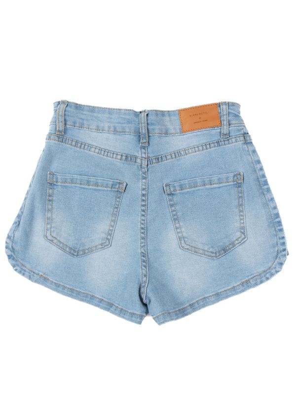 Short en Jean Corte estilo 80s y Bolsillos tipo cargo 6554