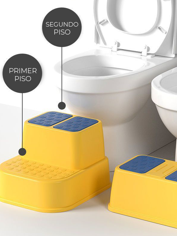 Jemyda Taburete de 2 escalones para niños, taburete para lavabo de baño,  taburete antideslizante para niños para entrenamiento de inodoro, taburete  – Yaxa Colombia