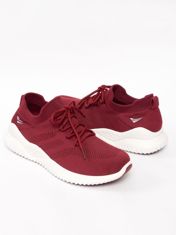 Zapatos deportivos top vinotinto mujer