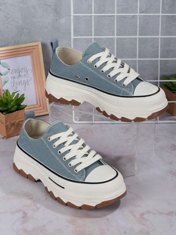 Tenis Platform style Fabric BR301W
