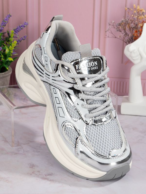 Tenis Fashion Silver Sportive K06W