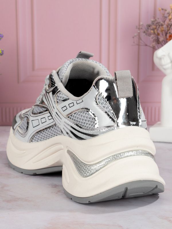 Tenis Fashion Silver Sportive K06W