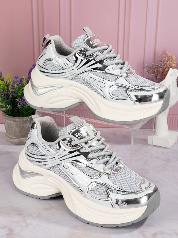 Tenis Fashion Silver Sportive K06W
