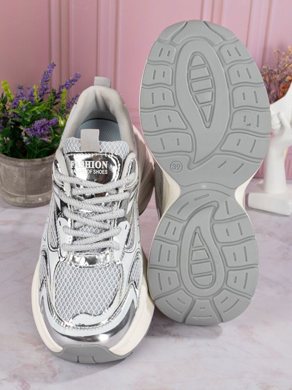 Tenis Fashion Silver Sportive K06W