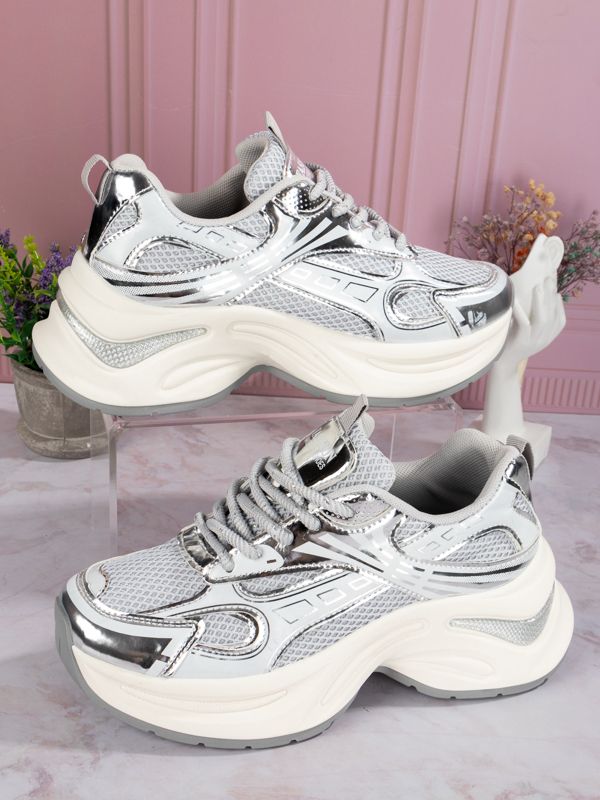 Tenis Fashion Silver Sportive K06W