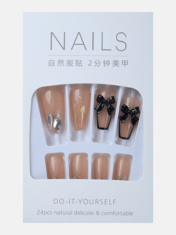 Uñas Acrílicas Reutilizables Decorado Elegant Bow XZ228