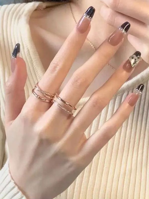 Uñas Artificiales Reutilizables Adornos Corazones Z193