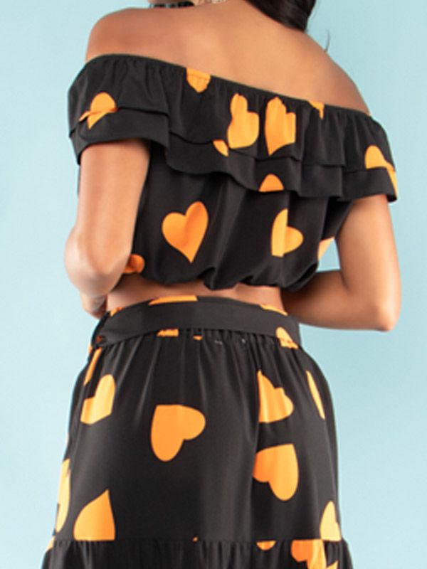Vestido dos piezas - Croptop y falda Larga 38035