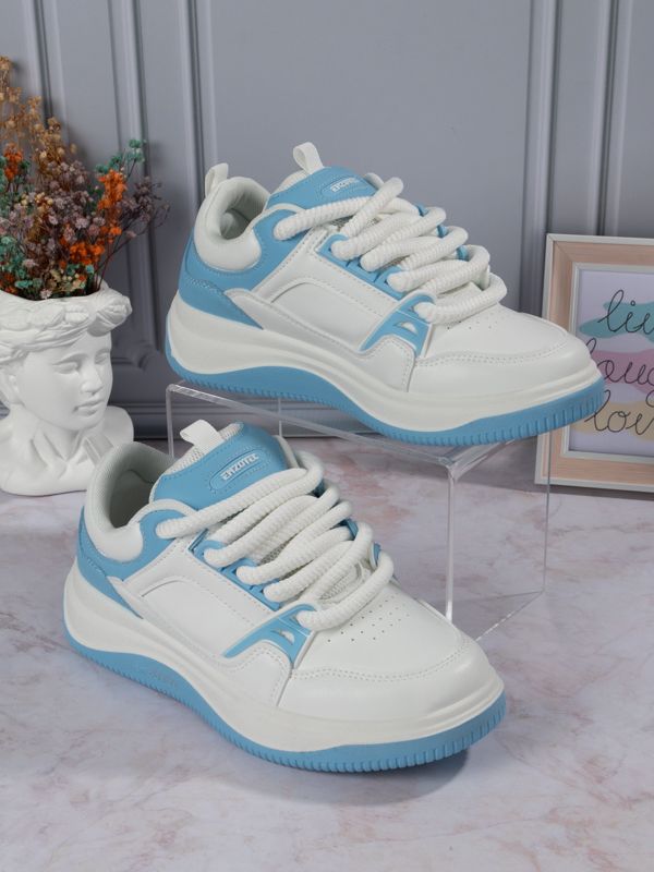 Zapatilla tipo Skate Thick Laces PU28BW