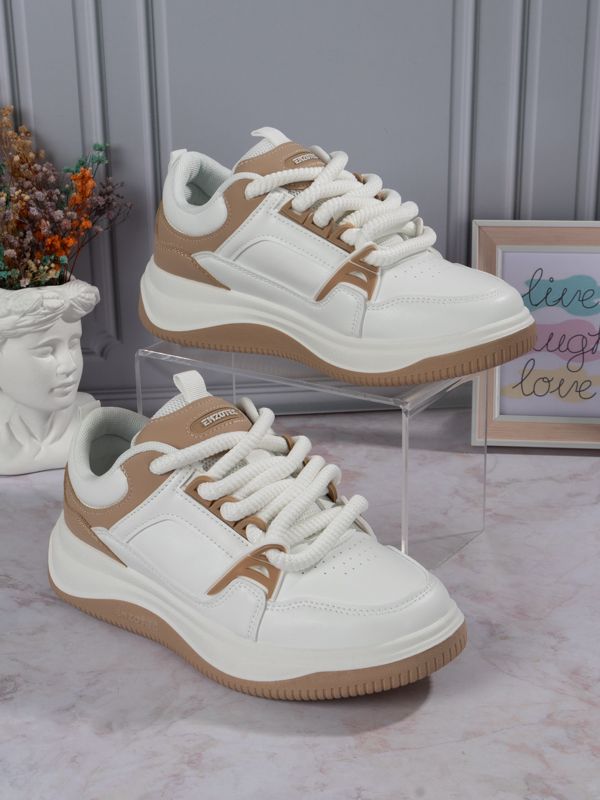 Zapatilla tipo Skate Thick Laces PU28BW