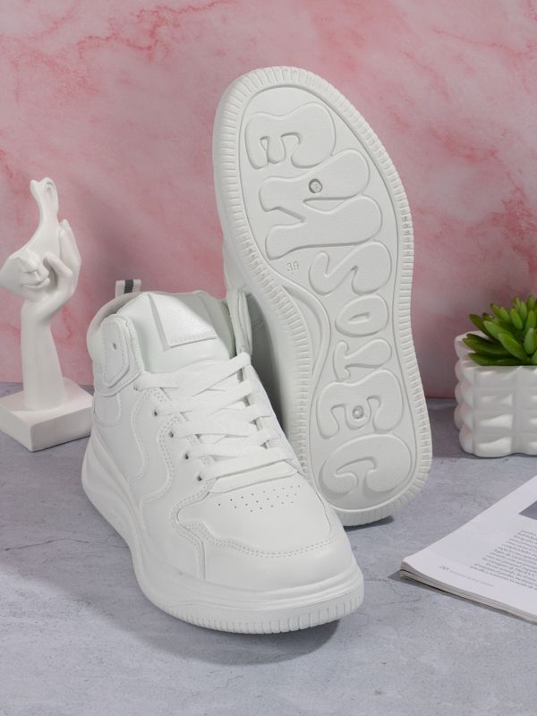 Zapatilla tipo baloncesto para mujer PU28AW