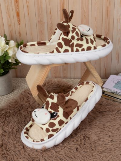 Pantuflas con Jirafas Kawaii de Peluche R149-15W
