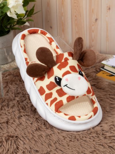 Pantuflas con Jirafas Kawaii de Peluche R149-15W